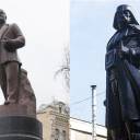 Estátua de Lênin é transformada em Darth Vader no sul da Ucrânia