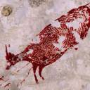 Animal desenhado em caverna há 44 mil anos