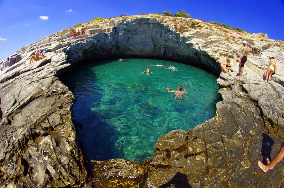 Ilha grecia lagoa
