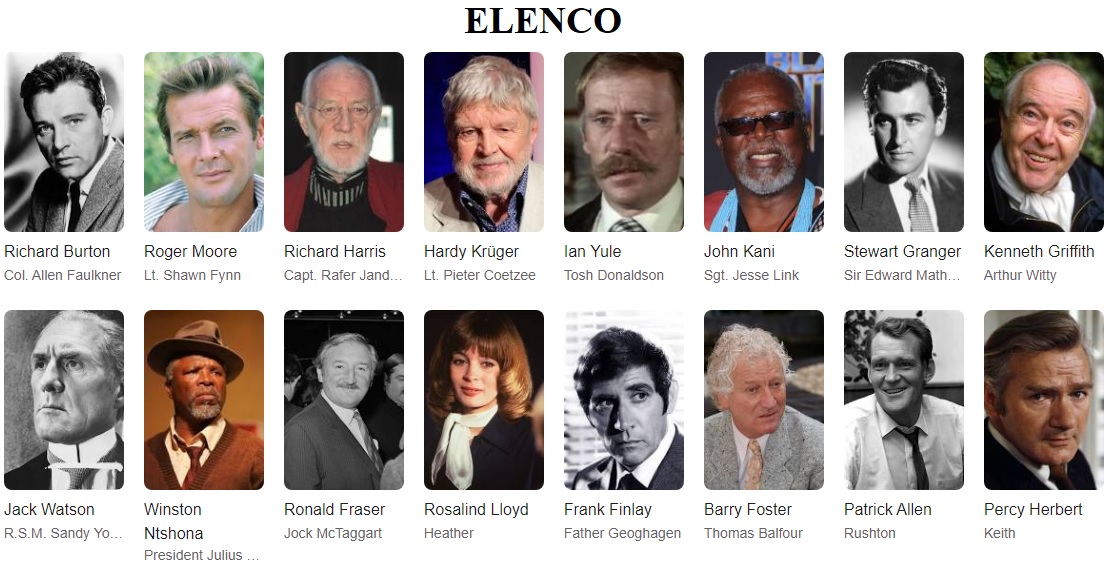 Selvagens cães de guerra elenco